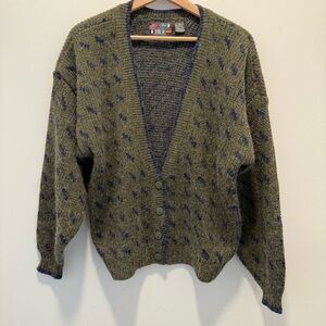 Vintage Paris Sport Club Cardigan Button Front  size M